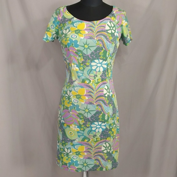 Sixties Vintage Flower Power Ban Lon Dress Wilroy - Picture 1 of 8